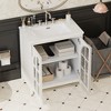 Bella Depot 31" Farmhouse Bathroom Vanity with Ceramic Sink Cabinet with Bronze Pulls and Soft-Closing Doors - 3 of 4
