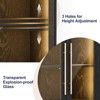 GlasFlength Decorative Storage Cabinets ,Wood Versatile Cupboard with Door and Adjustable Shelves for Kitchen, Bathroom, Black, 36"*18.1"*74.8" - 3 of 4