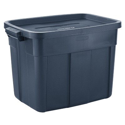 Rubbermaid Roughneck 25 Gallon Rugged Stackable Storage Container With  Tight Lid For Indoor Or Outdoor Home Organization, 4 Pack : Target