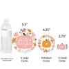 Big Dot of Happiness Girl Little Pumpkin - Fall Birthday Party or Baby Shower Giant Circle Confetti - Party Decorations - Large Confetti 27 Count - 3 of 4