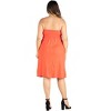 Plus Size Knee Length Strapless Mini Dress - 24seven Comfort Apparel™ - 3 of 4
