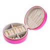 Unique Bargains Travel Round Small Portable PU Leather Jewelry Organizer Case Storage - 4 of 4