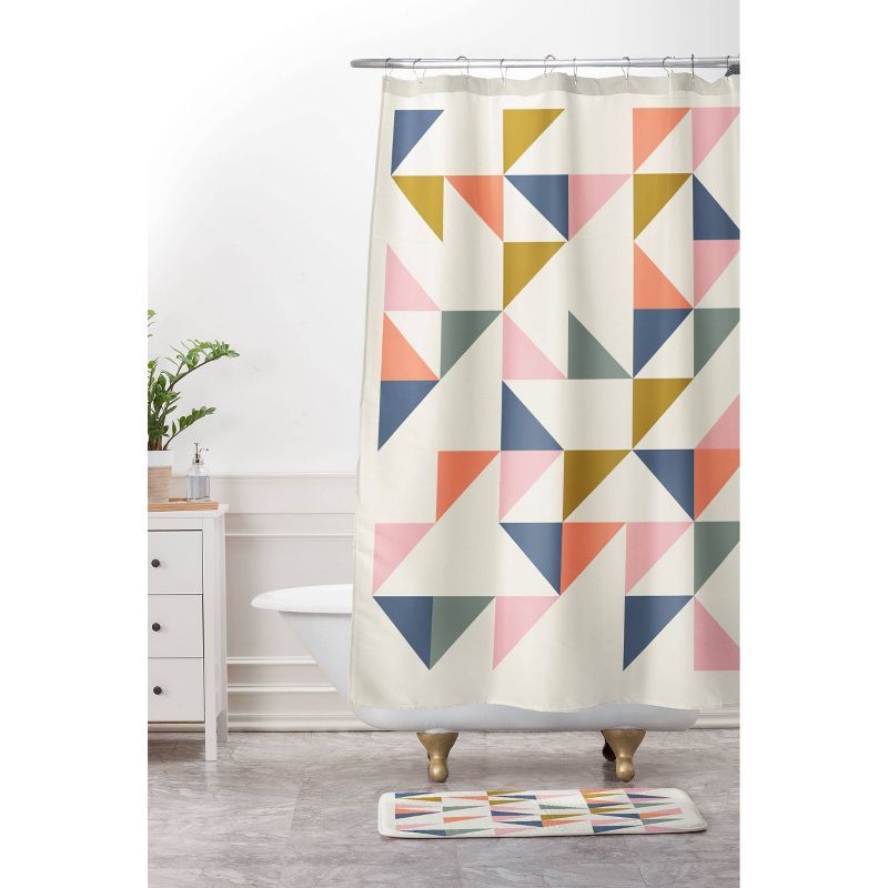 June Journal Floating Triangles Shower Curtain - Deny Designs, 1 of 6