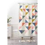 June Journal Floating Triangles Shower Curtain - Deny Designs