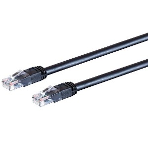 Monoprice Cat6 Ethernet Patch Cable - 50 Feet - Black | Snagless RJ45, Stranded, 550MHz, UTP, Pure Bare Copper Wire, 24AWG, Outdoor Rated - 1 of 4