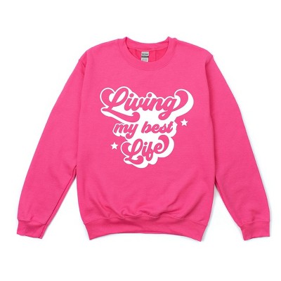 Simply Sage Market Women's Graphic Sweatshirt Retro Living My Best Life