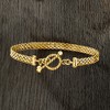 Ross-Simons Italian 18kt Gold Over Sterling Bismark-Link Toggle Bracelet - 3 of 4