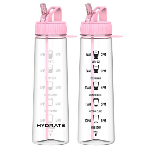 Hydrate Bottles 20oz Travel Tumbler With Handle, Vacuum Insulated Travel  Mugs, Pink : Target