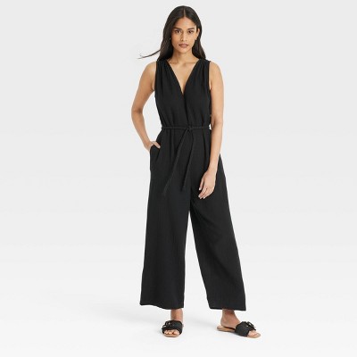 Women's Gauzy Tie-Waist Jumpsuit - Universal Thread™