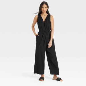 Women's Gauzy Tie-Waist Jumpsuit - Universal Thread™ - 1 of 3