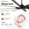 Duclsaty 75" Industrial Ceiling Fan No Light, DC Motor, 8 ABS Blades, Remote Control, Quiet, for Gym/Garage/Porch/Patio/Farmhouse, Black - 2 of 4