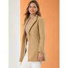INSPIRE CHIC Women's Turn Down Collar Buttoned Business Casual Mid-Long Winter Coat - 4 of 4