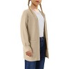 BLUEMING Girls Long Sleeve Button Front Knit Cardigan Plush Comfort Loose Fit Sweater with Functional Pockets Playful Cover Up - 3 of 4