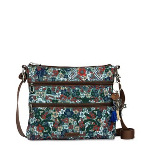 Sakroots Women's Artist Circle Basic Crossbody, Emerald Mojave Garden - 1 of 4