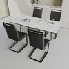 NicBex 47"-63" Dining Table Set for 4 Modern Extendable White Dining Table with 4 Chairs for Dining Room, Black - 4 of 4