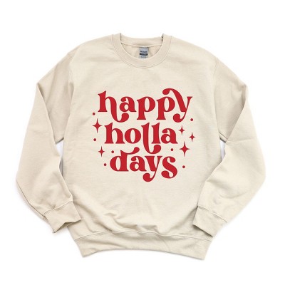 Simply Sage Market Women's Graphic Sweatshirt Whimsical Happy Holla Days