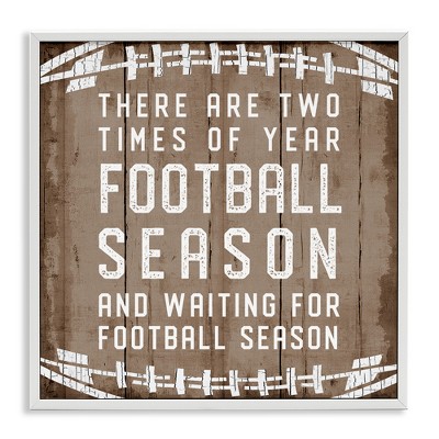 Stupell Industries Time of Year Football Season, 17" x 17"