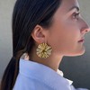 Adornia Tarnish Resistant 18k Gold Plated Burst Stud Earrings - 2 of 4