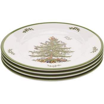 Spode Christmas Tree Melamine Salad Plates, Set of 4