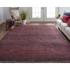 Voss Transitional Diamond Red/Gray Area Rug - 2 of 4