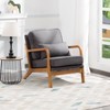 Vynxaria Brown/Beige/Gray/Black 25.4 Inch Accent Chairs with Arms and Soft Cushions, Great for Living Room, Bedroom, Office - 3 of 3