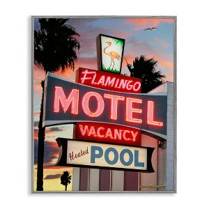 Stupell Industries Tropical Flamingo Motel, 20" x 16" - 1 of 4