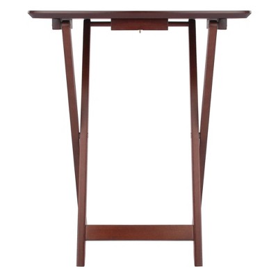 Darlene 2-Piece Walnut Rectangular Snack Table Set