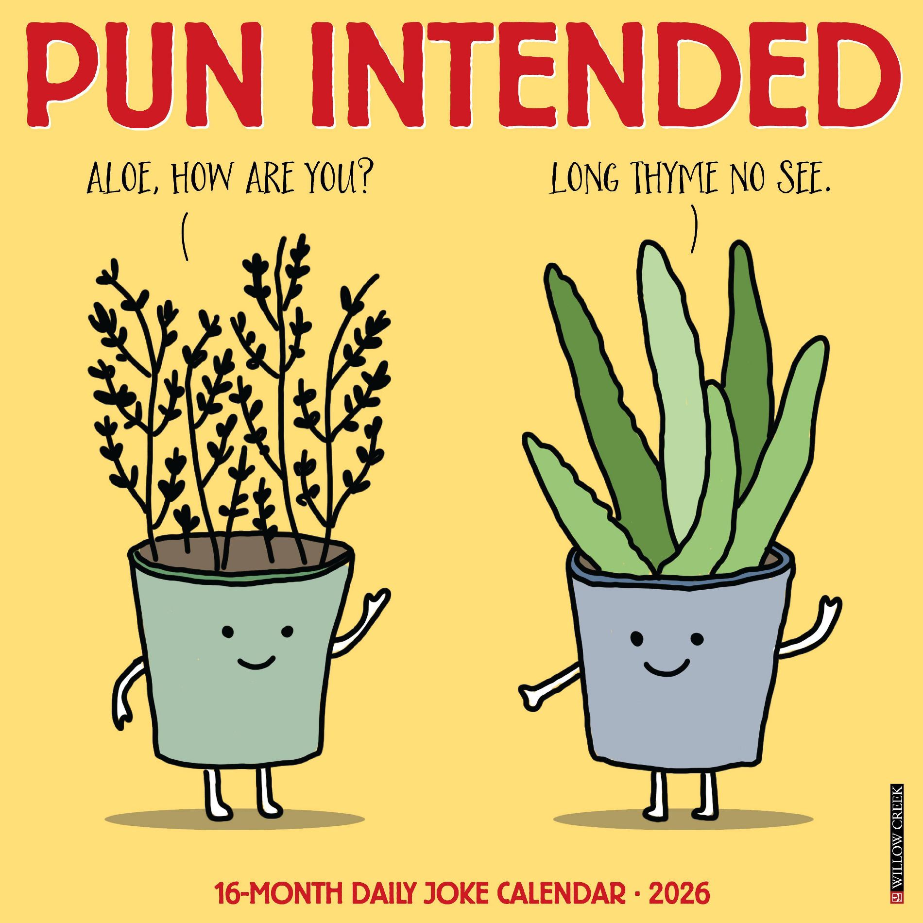 Willow Creek Press 2026 Pun Intended Wall Calendar