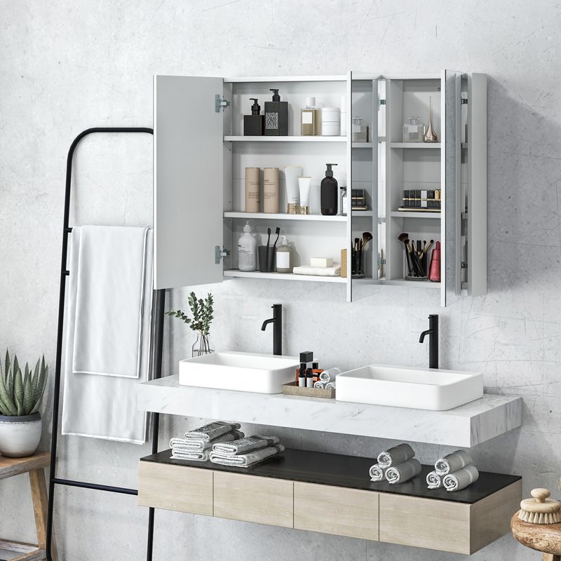 Tangkula Medicine Mirror Cabinet Space Saving Bathroom Wall Cabinet with Metal Hinge Adjustable Shelf Expansion Bolt, 2 of 9
