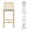 Modway Monarch Wood and Rattan Counter Stool- DURABLE WOOD CONSTRUCTION - Featuring a sturdy beech wood frame and a rattan backrest with in - 2 of 4