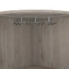 Vynxaria Space-Saving Corner Cabinet with Wine Glass Rack and Cubbies - 2 of 4