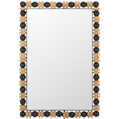 Azaria Mirror - 24.6" x 35.24" - MRR9011 - Black/Natural - Safavieh