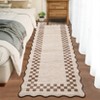 Washable Modern Scalloped Border Bedroom Living Room Rugs, Low Pile Non Slip Floor Carpet for Home - 2 of 4