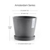 Ecopots Amsterdam Durable Modern Round Indoor/Outdoor Recycled-Based Composite Flower Pot Planter - 3 of 4