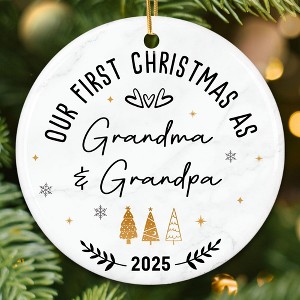 First Christmas as Grandparents Ornament 2025 - New Grandma and Grandpa Ornaments - Baby Announcement - 1 of 4
