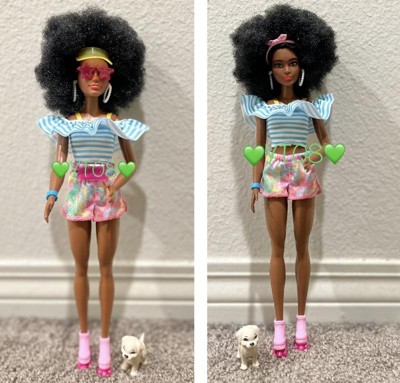 Barbie Doll In Trendy Pink Jumpsuit With Accessories And Pet Puppy (target  Exclusive) : Target