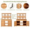 65.7''H Garden Potting Bench Table with Hutch, Outdoor Patio Storage Workstation with Storage Shelves, Drawers & Cabinets - ModernLuxe - 4 of 4