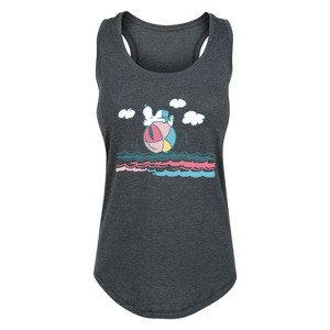 Women's - Peanuts - Lazy Snoopy Graphic Racerback Tank - 1 of 4