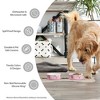 Bone Dry Ceramic Pet Bowl Set Eat/Drink, 2 Piece, Terrazzo, Medium - 3 of 4
