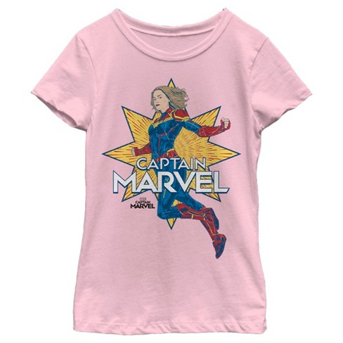 Girls captain best sale marvel shirt