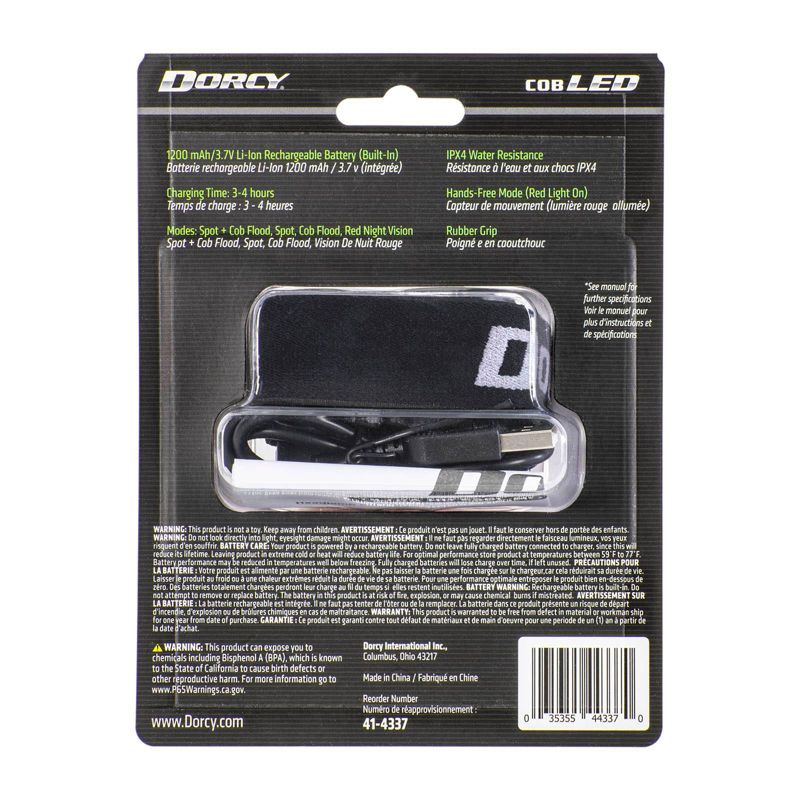 Dorcy 650 Lumens USB Rechargeable LED Headlamp, 3 of 5