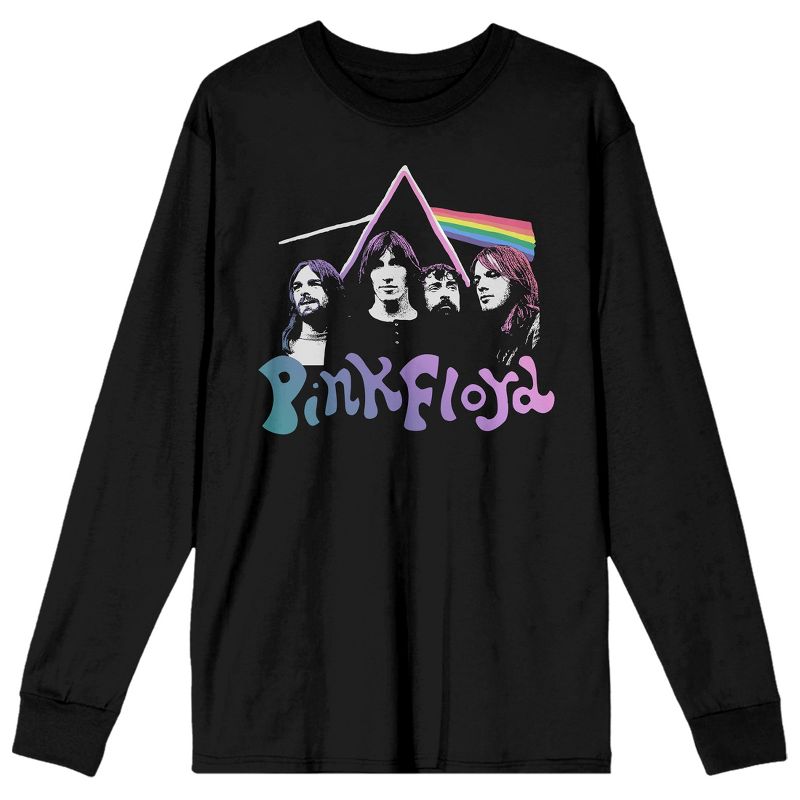 Pink Floyd Color Fade Juniors Black Long Sleeve Shirt, 1 of 4