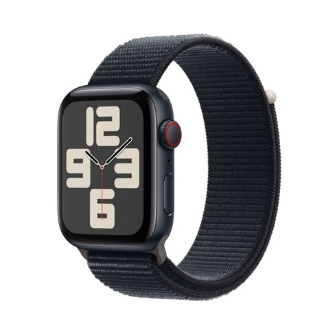 Apple Watch SE GPS + Cellular (2023, 2nd Generation) 44mm Midnight Aluminum  Case with Midnight Sport Loop