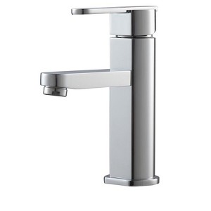 KubeBath Aqua Roundo Single Hole Mount Bathroom Vanity Faucet - Chrome - 1 of 4