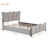 Full Size Upholstered Platform Bed Velvet Upholstered Bed - 4 of 4
