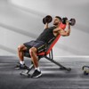 VEVOR Weight Bench, 660lbs Adjustable Weight Bench Press for Full Body Workout, Exercise Sit up Bench for Home Gym Strength Training, Black&Red - 2 of 4