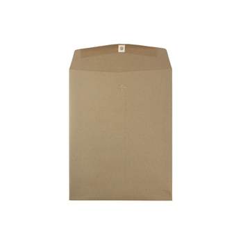 JAM Paper 10 x 13 Open End Catalog Envelopes with Clasp Closure Brown Kraft Paper Bag 100/Pack