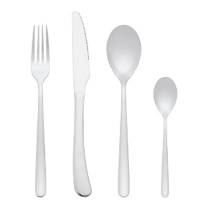REGALWOVEN Stainless Steel  Mirror Polished Flatware Silverware Set with Serving Utensils 4 Piece - 1 of 4
