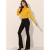 INSPIRE CHIC Women's Bow Tie Neck Elegant Long Sleeve Solid Work Office Blouse - 2 of 4