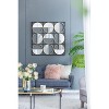 35.6inin Eclectic Styling Metal Beaded Black Wall Mirror with Contemporary Design for Bedroom,Liveroom & Entryway - 4 of 4